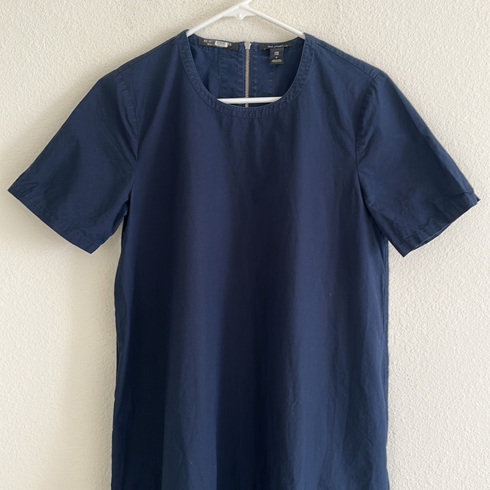 Scotch & Soda Navy Poplin Dress - Picture 3 of 11
